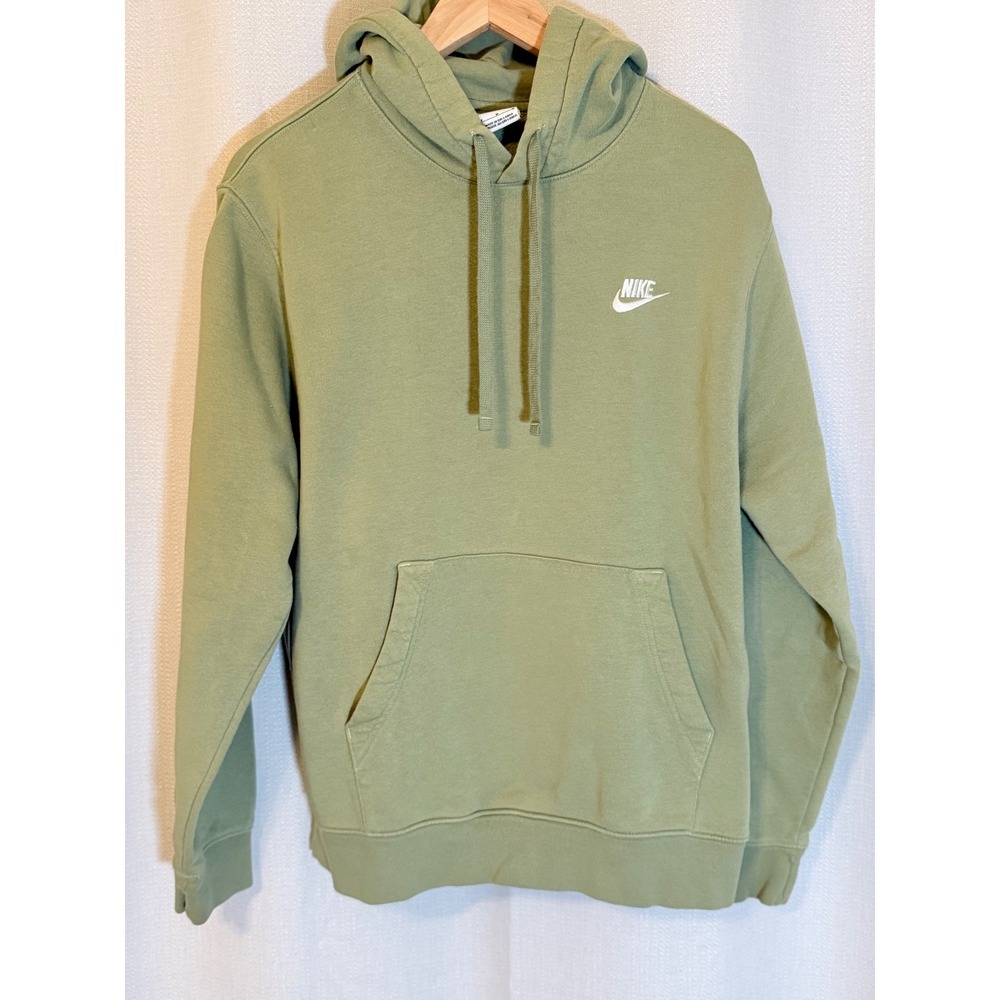 Nike Sportswear Club Fleece Hoodie Sage Green Mens Medium
